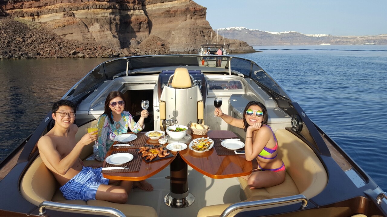 Santorini Private Cruise, Riva Rivarama 44