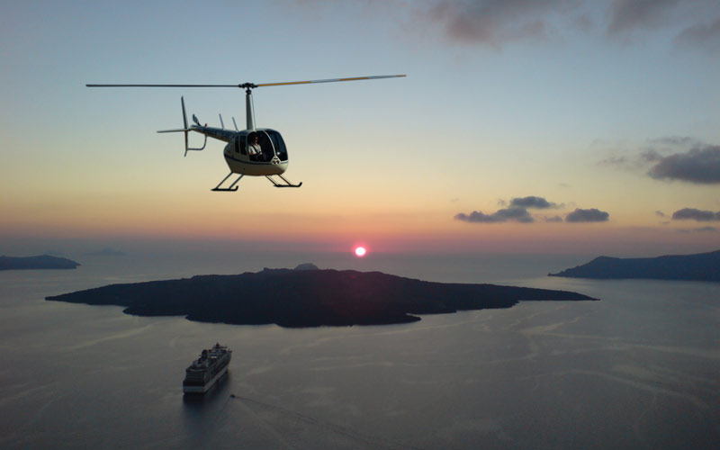Santorini Helicopter Tour 45min Private