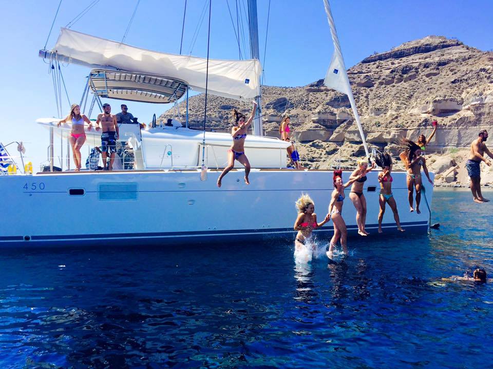 Santorini Sailing Private Cruise, Lagoon 45 